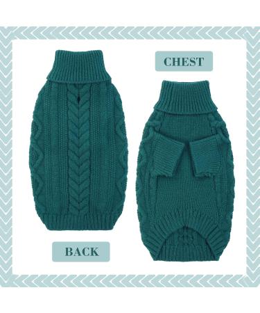 Hjumarayan Dog Sweater - Elegant & Warm Dog Sweater for Small Dogs | Peacock Green XS Perfect for Chihuahuas & More - Buy Online on GoSupps.com