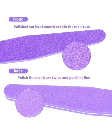 Double Sided Nail File for Emery (100/180 Grit) - Nail Polish File for Home and Salon Use - Professional Manicure Tools 2 Pieces - Buy Online on GoSupps.com