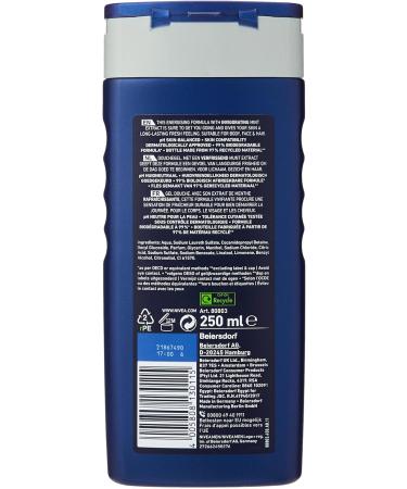Nivea Men Energy Shower Gel 250 ml - Pack of 6 & MEN Cool Kick Anti-Perspirant Deodorant Roll On Pack of 6 (6 x 50 ml) Fresh Men's Roll On Deodorant + Fresh Masculine Fragrance + Anti-Perspirant Deodorant MEN Cool Kick - Buy Online on GoSupps.com