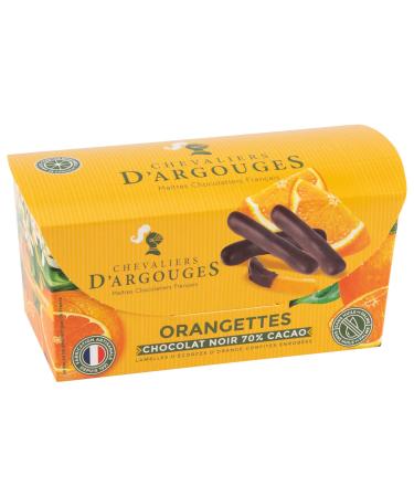 CHEVALIERS D'ARGOUGES French Master Chocolatiers - Orangettes coated in 70% dark chocolate - 190g tasting ballotin