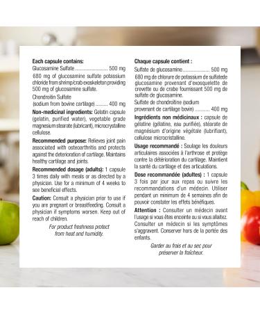 Webber Naturals Glucosamine Chondroitin Double Strength 144 Capsules Helps Relieve Joint Pain Associated with Osteoarthritis NUTRITIONAL_SUPPLEMENT - Buy Online on GoSupps.com