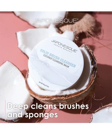 JAPONESQUE Makeup Brush and Sponge Cleanser Balm - Coconut Scented, Solid & Mess-Free - Travel Friendly - Buy Online on GoSupps.com