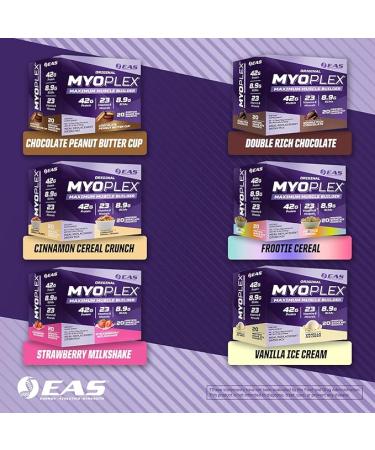 Original Myoplex Maximum Muscle Builder | Meal Replacement Protein Drink Mix | Quality Protein Blend | 42g Protein | 20 Individual Packets (Double Rich Chocolate) - Buy Online on GoSupps.com