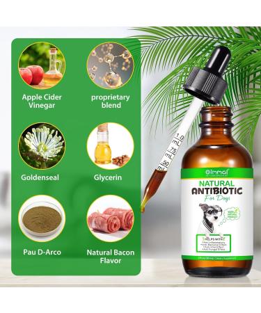 JSBNQRMZ Natural Antibiotics for Dogs Dog Antibiotics Drops Dog Itch Relief Pet Antibiotics-Supports Dog Allergy Relief Anti-Bacterial Effect Dog Multivitamin (60ML) - Buy Online on GoSupps.com