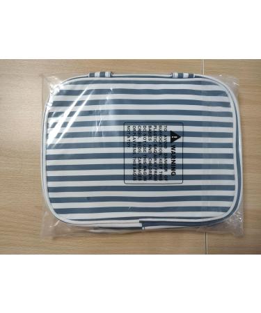 Narwey Hanging Travel Toiletry Bag for Women - Blue Stripe Medium Size Organizer for Cosmetics and Makeup - Ideal Travel Accessory - Buy Online on GoSupps.com