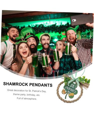 Cabilock Shamrock Wooden Sign Hanging Wall Decoration Front Door - Buy Online on GoSupps.com