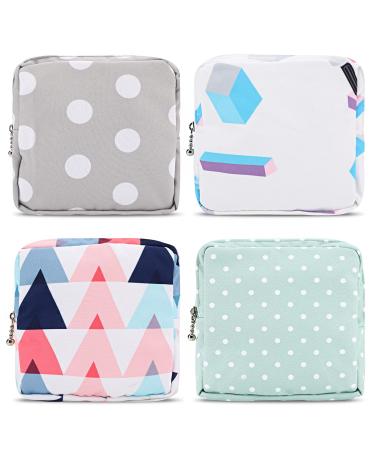 4pcs Period Bag Color You 4pcs Sanitary Napkin Storage Bag Portable Period Bags for Teen Girls Period Pouch Pad Bag Pad Pouch Small Pouch for Feminine Products Period Bags Sanitary Napkin Bag