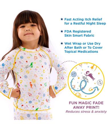 Children's Itch Relief Eczema Shirt with No Scratch Mitts - Size 3T for Moderate to Severe Eczema Treatment and Wet Wraps Clothing - Buy Online on GoSupps.com