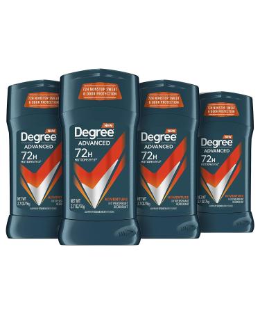 Degree Men UltraClear Antiperspirant Deodorant Black + White 4 count 72-Hour Sweat & Men Antiperspirant Deodorant Adventure 4 Count For Freshness and Odor Protection 2.70 Ounce (Pack of 4) Body Deodorant + Deodorant 4 Count - Buy Online on GoSupps.com