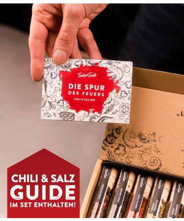 Timber Taste Sharp Salt & Chili Spices Gift Set - 1 200 000 Scoville Heat - Exquisite Global Salts & Spices - Perfect Father's Day Gift - Special Gift Set for Men's Day - Buy Online on GoSupps.com