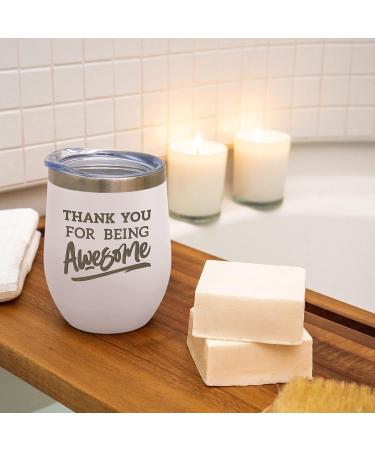 Thank You Gift Set for Women - Spa Appreciation Basket with Tumbler - 5 Piece White Set for Employees, Friends, Boss - You Are Awesome and You Got This - Buy Online on GoSupps.com