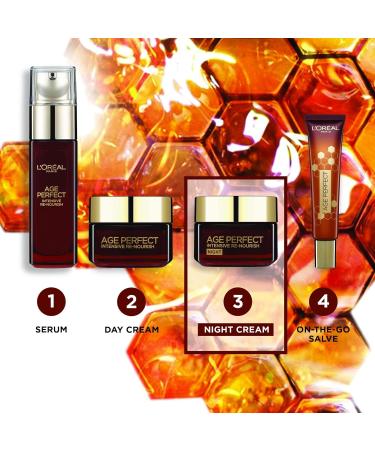 L Or al Paris Age Perfect Intensive Re-Nourish Night Cream 50+ Restores Skin Barrier Function Moisturises and Smooths Skin Manuka Honey and Calcium B5 50ml - Buy Online on GoSupps.com