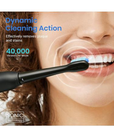 Etekcity Electric Toothbrush with 8 Soft Brush Heads | Sonic Toothbrush for Adults and Kids | Fast Charge, Smart Timer, 5 Modes | Travel Case Included | Black Classic - Buy Online on GoSupps.com
