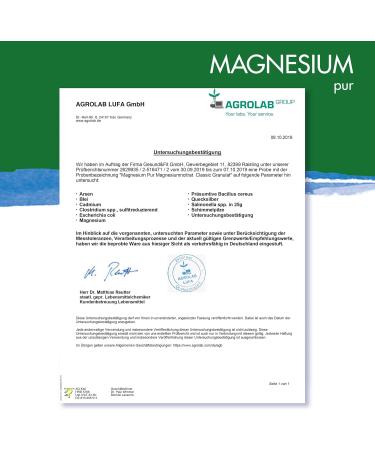 Magnesium Pure Powder 500g - Highly Bioavailable Vegan Magnesium Citrate Refill Bag - No Additives - International Shipping Available - Buy Online on GoSupps.com