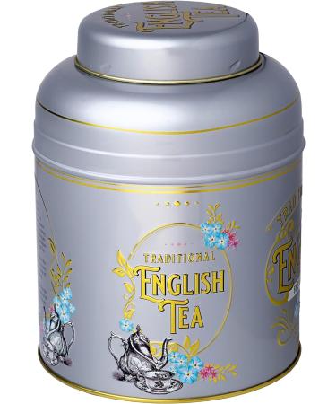 New English Teas Vintage Victorian Tea Caddy with 80 English Afternoon Teabags - Silver Tea Caddy - 80 Count Pack - Buy Online on GoSupps.com