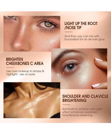 Powdered Gold Body Highlighter Luminizer | Face & Body Radiance Glow | Smooth Cream Finish | Cruelty-Free | Lightweight & Blendable - Buy Online on GoSupps.com