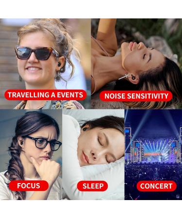 Ultra Comfort Ear Plugs - High NRR 27 dB for Sleep Study Travel & Concerts | 3 Sizes (S/M/L) | Black - Buy Online on GoSupps.com