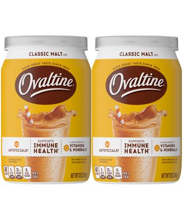 Ovaltine Classic Malt - 12 Ounce (Pack of 2) Malt 12 Ounce (Pack of 2)
