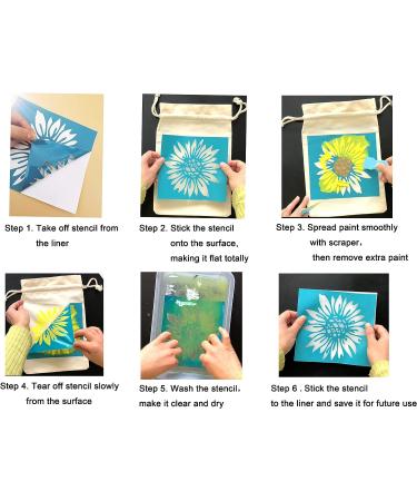 Alinacutle Reusable Self-Adhesive Silk Screen Printing Stencil - Vine Background for Wood/Fabric/Paper, 8.5 x 11 - Ideal for Home Decoration - Buy Online on GoSupps.com