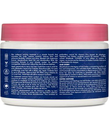 SheaMoisture Silicone-Free Miracle Masque Hair Treatment for all hair types Sugarcane Extract & Meadowfoam Seed hair conditioner with marshmallow root 340 ml Treatment Masque - Buy Online on GoSupps.com