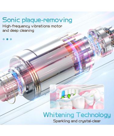 2 Pack Quiet Electric Toothbrushes - Rechargeable Sonic Power, 8 Bristles, 4 Modes, 48000 VPM Motor, Waterproof, Smart Timer, Wireless Charging - 100 Days of Use - Buy Online on GoSupps.com