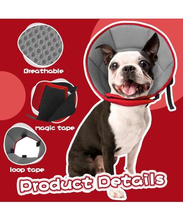Kuoser Rescue Dog Collar - Adjustable Leak Protection for Wounds | Red M (28-36cm) | Essential & Comfortable for Dogs - Buy Online on GoSupps.com