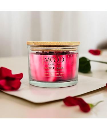 Soy Wax Candle 3-Wick 16 oz Long Burn Time Love Letter Scent - Mood Candle