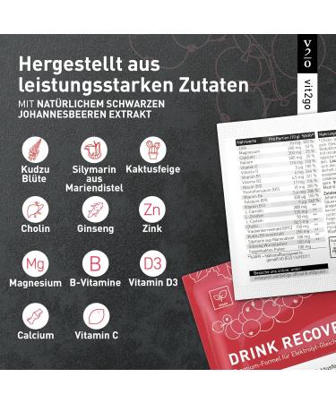 Buy Vit2go Drink Recovery (10 Sachets) - Electrolyte Powder Hangover Kit Refreshing Currant Flavor Hydration & Vitamins for Optimal Recovery - Buy Online on GoSupps.com