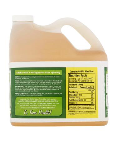 Fruit Of The Earth Aloe Vera Juice 128 Fl. Oz. Jug - 99.8% Pure Aloe, Natural Hydration - Buy Online on GoSupps.com