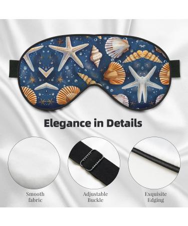 SSIMOO Adjustable Sea Star & Seashell Sleep Mask | Breathable & Fashionable Eye Mask for Comfortable Sleep - International Shipping - Buy Online on GoSupps.com
