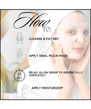 Snail Mucin Facial Sheet Mask - Korean Skincare | Hydrating Anti-Aging Detox Mask for Glowing Skin & After Sun Care - Buy Online on GoSupps.com