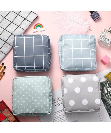 4 Pieces Sanitary Napkin Storage Bag Menstrual Pad Bag Nursing Pad Holder Portable Menstrual Period Sanitary Pouch Zipper Tampons Collect Bags for Teen Girls Women Ladies Back to School (Basic Style) - Buy Online on GoSupps.com