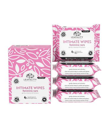 LEAFALITY Intimate Wipes - Plant-Based Biodegradable Feminine Care (100 Count) - Buy Online on GoSupps.com