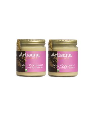 Artisana Organics Macadamia-Coconut Nut Butter Blend (2-Pack) - No Sugar Added, Keto, Paleo, Vegan, Organic, 8oz Jars