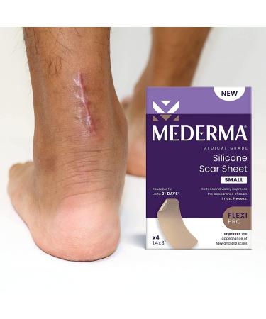 Mederma Medical Grade Silicone Scar Sheet 1.4x3 inches (4 Count) - For Injury, Burn, and Surgery Scars - Buy Online on GoSupps.com