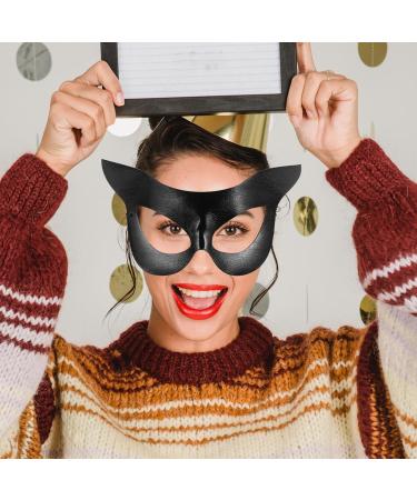 LIFKOME Cat Mask - Half Face Black Cat Mask for Women | Masquerade Cosplay & Halloween Costume Accessory - Buy Online on GoSupps.com