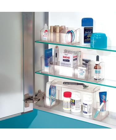 iDesign Med+ Collection Plastic Medicine Cabinet Organizer - Clear, 12 x 3 x 5.25 Inches - Buy Online on GoSupps.com