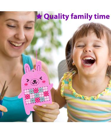 KRAFUN Cross Stitch Kits for Kids - 4 Cute Animal Designs | Unicorn Needlepoint Embroidery Kit for Girls 5-13 - Arts & Crafts Keyrings Ornaments - Buy Online on GoSupps.com