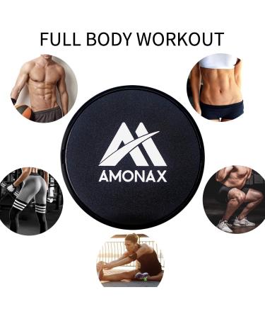 Shop Amonax Double-Sided Fitness Slider Discs - Core Training Gliding Discs for Carpet & Wood Floors - Home Workout Equipment - Buy Online on GoSupps.com