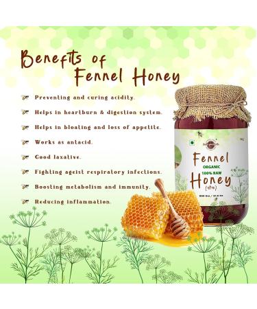 100% Raw Organic Unprocessed NMR Certified Premium Superfood for Nourishing Wellness Raw Non-GMO Honey (Fennel 500ml) Fennel 1 count (Pack of 1) - Buy Online on GoSupps.com