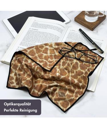 Popnwow Microfiber Cleaning Cloth - 30x30cm Optician Quality Glasses & Lens Cleaner | Ideal for Cameras Phones Tablets | Magic Africa Giraffe Design - Buy Online on GoSupps.com