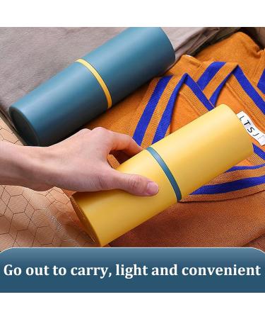 Travel Toothbrush Set - 2 Portable Plastic Toothbrush Cases & Storage Box for Camping & Outdoors - Buy Online on GoSupps.com