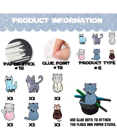 18pcs Glitter Dessert Cupcake Topper Worldwide Popular Singer Cat Theme Decorations Baby Shower Boys Girls Happy Birthday Concert Party Decor Supplies - Buy Online on GoSupps.com