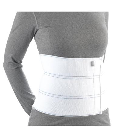 OTC Abdominal Binder Chest Support Brace Rib Fracture Unisex Three-Panel White Medium