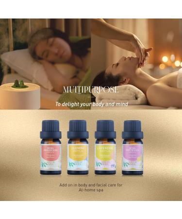 Abloom Moon Massage Oil Gift Box - 4 x 10ml Essential Oils for Aromatherapy Massage & Hair Care | Rose Jasmine Lavender - Buy Online on GoSupps.com
