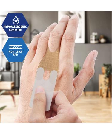 Medpride Sterile Fabric Knuckle Adhesive Bandages [100 Count] - Hypoallergenic & Latex-Free - Buy Online on GoSupps.com