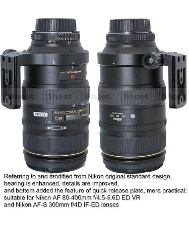 iShoot Lens Support Collar for Nikon AF 80-400mm & 300mm - Quick Release Plate Included - Buy Online on GoSupps.com
