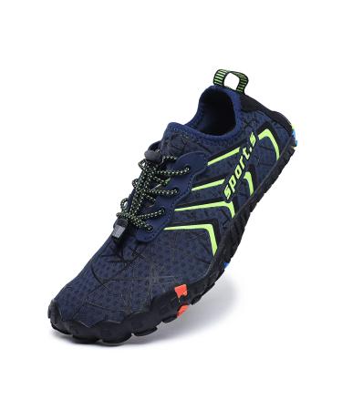 Ziitop bathing shoes women men beach shoes fast drying water shoes drainail holes beach swimming shoes unisex barefoot shoes for kayaking fitness studio traillauf hiking size 35-46 43 EU blue
