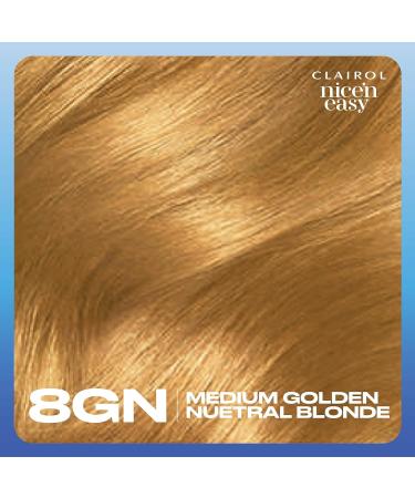 Clairol Nice'n Easy Cr me 8GN Medium Golden Neutral Blonde - Oil Infused Permanent Hair Dye - Buy Online on GoSupps.com