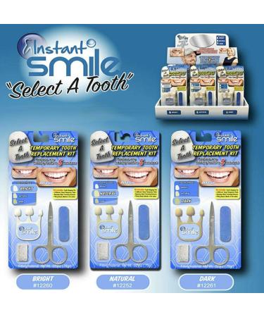 Instant Smile Select A Tooth Temporary Tooth Replacement Kit - 3 Pack Combo (Light, Natural, Dark) - Dental Care Solution - Buy Online on GoSupps.com